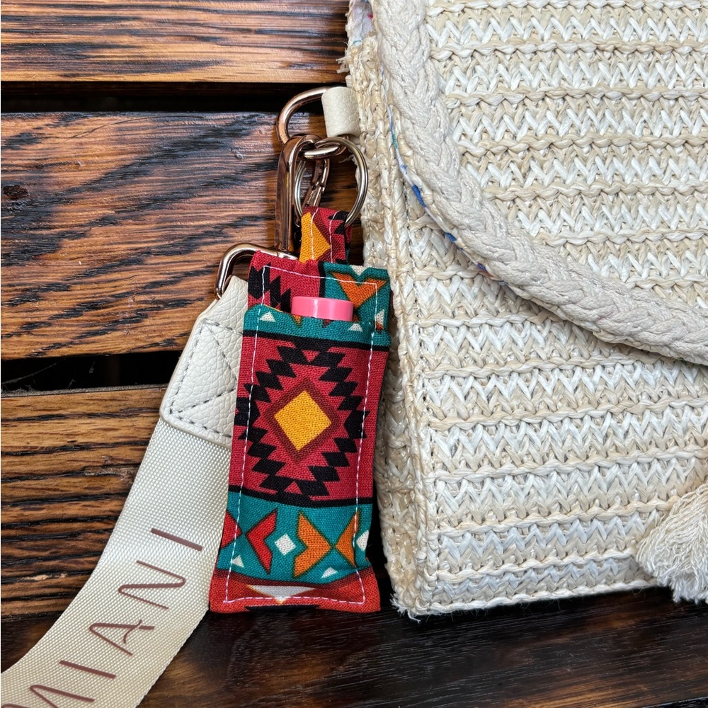 Western keychain chapstick holder